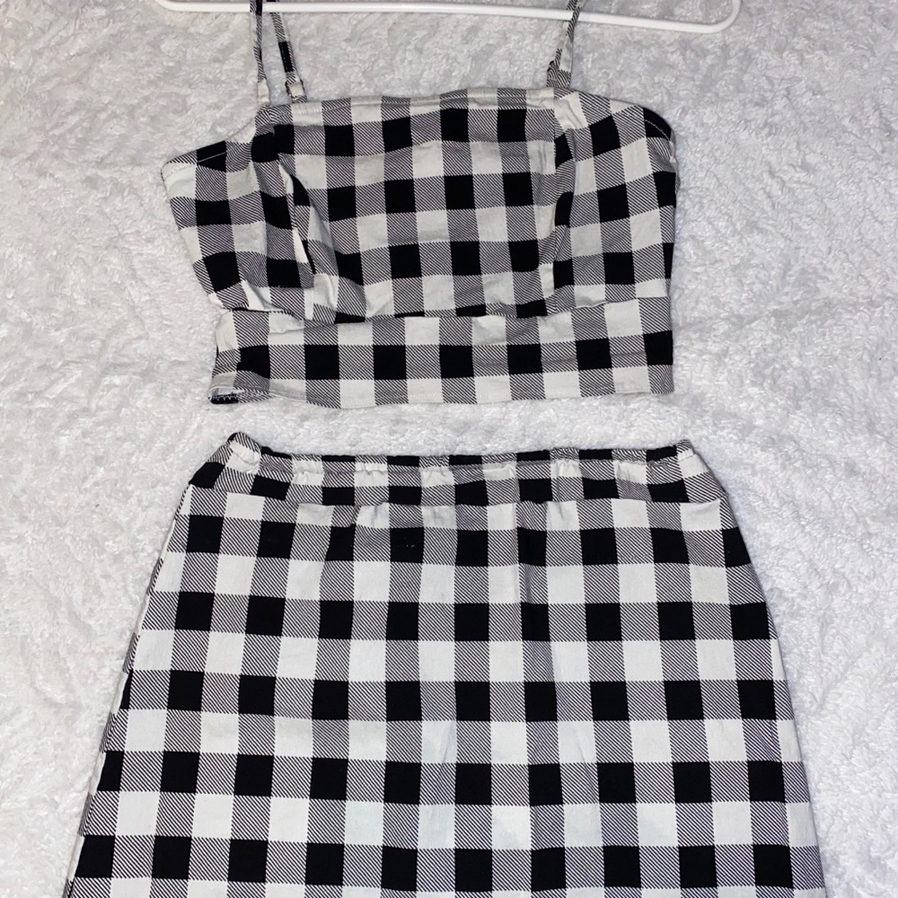 Two piece skirt and shirt